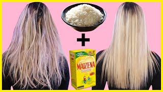 CABELLO LISO NATURAL CON ARROZ y MAIZENA  ALISADO SIN CALOR QUE SI FUNCIONA  NatyGloss [upl. by Riocard]