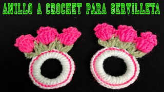 PASO A PASO PARA TEJER ANILLO A CROCHET PARA SERVILLETAS [upl. by Bannon70]