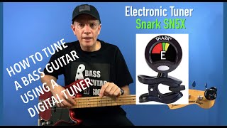 HOW TO TUNE A BASS GUITAR USING A DIGITAL TUNER [upl. by Rednal]