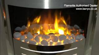 NitraFlame 3D White pebble Flamerite Electric Fire [upl. by Bilicki192]