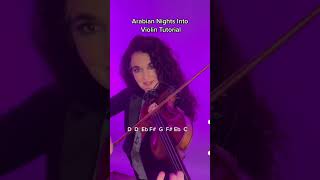 Arabian Nights from AladdinIntro Violin 🎻 Tutorial by Susan Holloway shorts [upl. by Thompson]