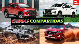 6 Pick Ups CHINAS COMPARTIDAS entre MARCAS 🎭  Vary Topics [upl. by Yennor125]