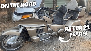 200 1988 HONDA GOLDWING GL1500 IS BACK ON THE ROAD AFTER SITTING 21 YEARS OUTSIDE [upl. by Elbart179]