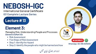 NEBOSH IGC Lecture 13 Element 34 Part 12  Risk Assessment [upl. by Anigue142]