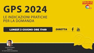 Gps 202426 le indicazioni per inoltrare correttamente la domanda [upl. by Schoenburg]