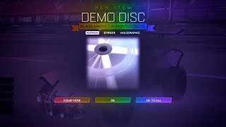 I GOT THE NEW DEMO DISC DECAL IN ROCKET LEAGUE  BEST DECAL [upl. by Marceau]