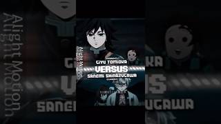 Giyu tomioka vs sanemi shinazugawa edit [upl. by Llenal]