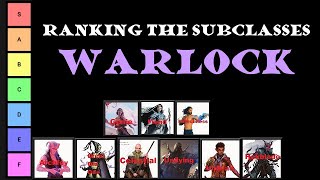 Ranking the Subclasses in DampD The Warlock [upl. by Eked]