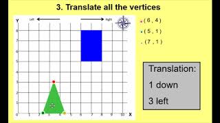 Year 4  Translating Shapes on a grid [upl. by Vona72]