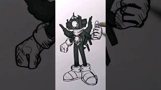 stickman to sonic titan cameraman speed drawing shorts [upl. by Ydisac704]