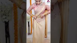 Wedding special saree draping style day 35 shorts sareetying glambeautyys [upl. by Namso]