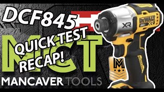 Quick Test with the NEW Dewalt DCF845 Impact Driver [upl. by Dibbell]