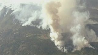 Wildfire guts 100 buildings in Colorado [upl. by Kcyred944]