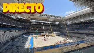 🔴 ¿ IZADO ESTRUCTURA VIDEOMARCADOR  🔴 Obras Santiago Bernabéu 🚧 [upl. by Aniloj]