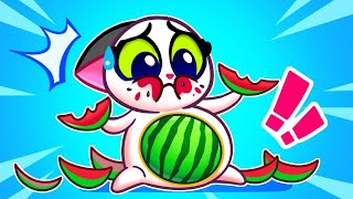 No Dont Overeat🍉🍕 Healthy Habits and Good Manners for Kids 🌟 Cartoon by PawsampPlay [upl. by Manus]