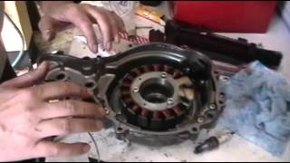 RaceTech Electric Install of Kawasaki KLR650 Stator amp Voltage Regulator [upl. by Nil]