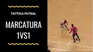 Difesa Futsal 1vs1 difensivo nella marcatura individuale a quotspecchioquot [upl. by Ynehpets]