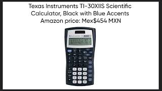 MXN 1 item TI30XIIS Scientific Calculator Black with Blue Accents Amazon price [upl. by Johansen]