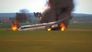 Alitalia MD80 Crash in Spain [upl. by Ddat]