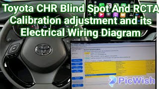 Toyota CHR Blind Spot And RCTA Calibration adjustment and its Electrical Wiring Diagram [upl. by Oisorbma795]