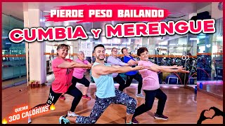 CARDIO Bailando CUMBIA y MERENGUE 🔥 Zumba QUEMA GRASA Tercera edad [upl. by Enilorac763]