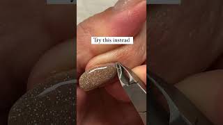 Take it easy When you nip you don’t need to pull and tear paolaponcenails independentnailtech [upl. by Eetse]