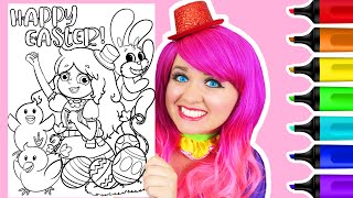 Coloring Kimmi The Clown Happy Easter 🐰 [upl. by Amena438]