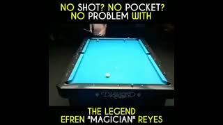 No pocket No problem Efren bata Reyes magic shots billiard [upl. by Gambrill]