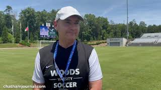 Woods Charter Girls Soccer Coach Stewart after loss to Christ the King in Championship Game  6124 [upl. by Poirer]