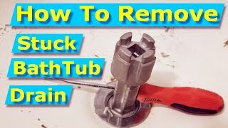 6 Ways To Remove Stuck Bathtub Drain  Rusted Wont Budge [upl. by Dirraj]