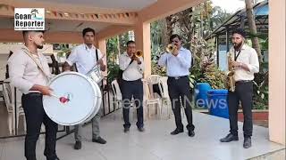 Goan Reporter News Live Band at Caranzalem church feast [upl. by Hgielek]