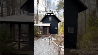 2story tinyhouse on 6 acres 🏡 What would you change housetour hometour tinyhome cabin ADU [upl. by Acirt62]