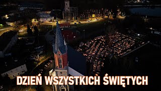 DZIEŃ WSZYSTKICH ŚWIĘTYCH NA MIŁKOWSKICH CMENTARZACH   DRON 4K [upl. by Egief]