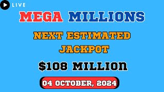 Mega Millions Next Estimated Jackpot Drawing for Oct 04 2024  Live Winning Numbers amp Results [upl. by Billie]