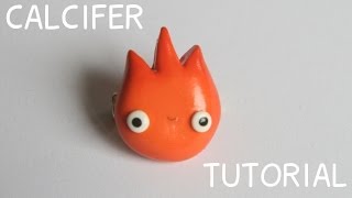 Calcifer Pin Polymer Clay Tutorial ● Studio Ghibli [upl. by Kaleena18]