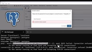 fixbug Connection timeout in POSTGRESQL with pgAdmin 4 Windows 11 postgresql connectionerror [upl. by Sams110]