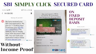 Unboxing Sbi Simply Click Advantage VISA Secured Credit Card on FD Basis l Without Income Proof [upl. by Bum]