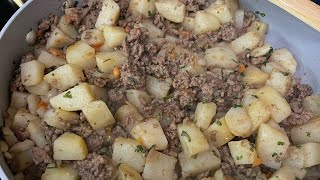 How To Make Carne Molida Con Papas  EASY And Tasty One Pan Meal  Ground Beef With Potatoes [upl. by Hoi]