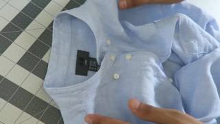 DIY Collarless Shirt [upl. by Ablem172]