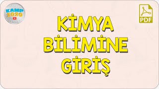 Kimya Bilimine Giriş  Kamp2020 [upl. by Emmeline]