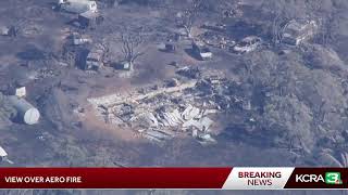 LIVE  LiveCopter 3 has a view over the Aero Fire in Calaveras County after some evacuation order… [upl. by Kcirtapnaes]