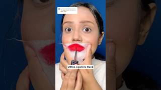 shorts VIRAL Lipstick HackTrying Lipstick Hack w Wet wipes🤯viral shortsfeed hacks viralhacks [upl. by Nwotna]