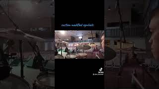 Custom modified cymbal drums drummer drumgroove youtubeshorts drumming [upl. by Merriott]