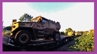 Gbrf Rail Vehicle Transporter Army Foxhounds pass Stroud [upl. by Albin]