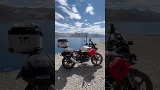 Pangong tso beauty 🩵 pangonglake bikelover travelblogger [upl. by Eidnak755]