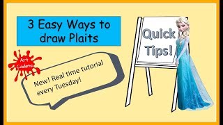 🎨Drawing plaits  3 Easy ways to drawing plaits  Quick Art tips✏️ [upl. by Ahsilav]