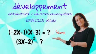 développement distributivité Mathématiques collège niveau 3ème [upl. by Einuj]