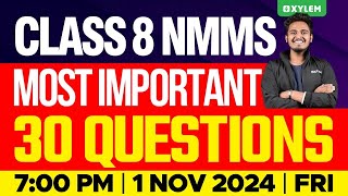 NMMS Most Important 30 Questions  Xylem Class 8 [upl. by Sorazal]