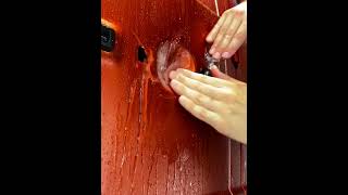 Car door groove coating process [upl. by Yelekalb]