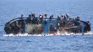 Another migrant ship overturns in Mediterranean Sea [upl. by Aliam]